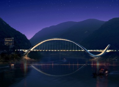 Dragon Eco Bridge, ночь