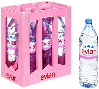 EVIAN - Вода родниковая, естественным образом минерализированная.